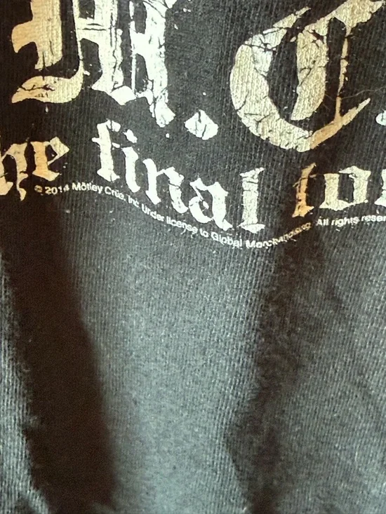 Motley Crue Final Tour Merch Tee T Shirt XL Band Rock 80s Front Back Music - Picture 4 of 10